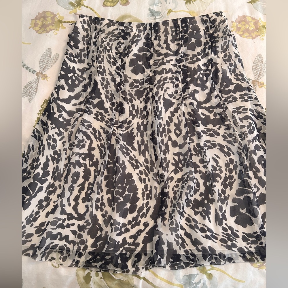 St. Emile Black and White Swirl Print Skirt